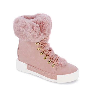 Blush High Top Wedge Sneakers